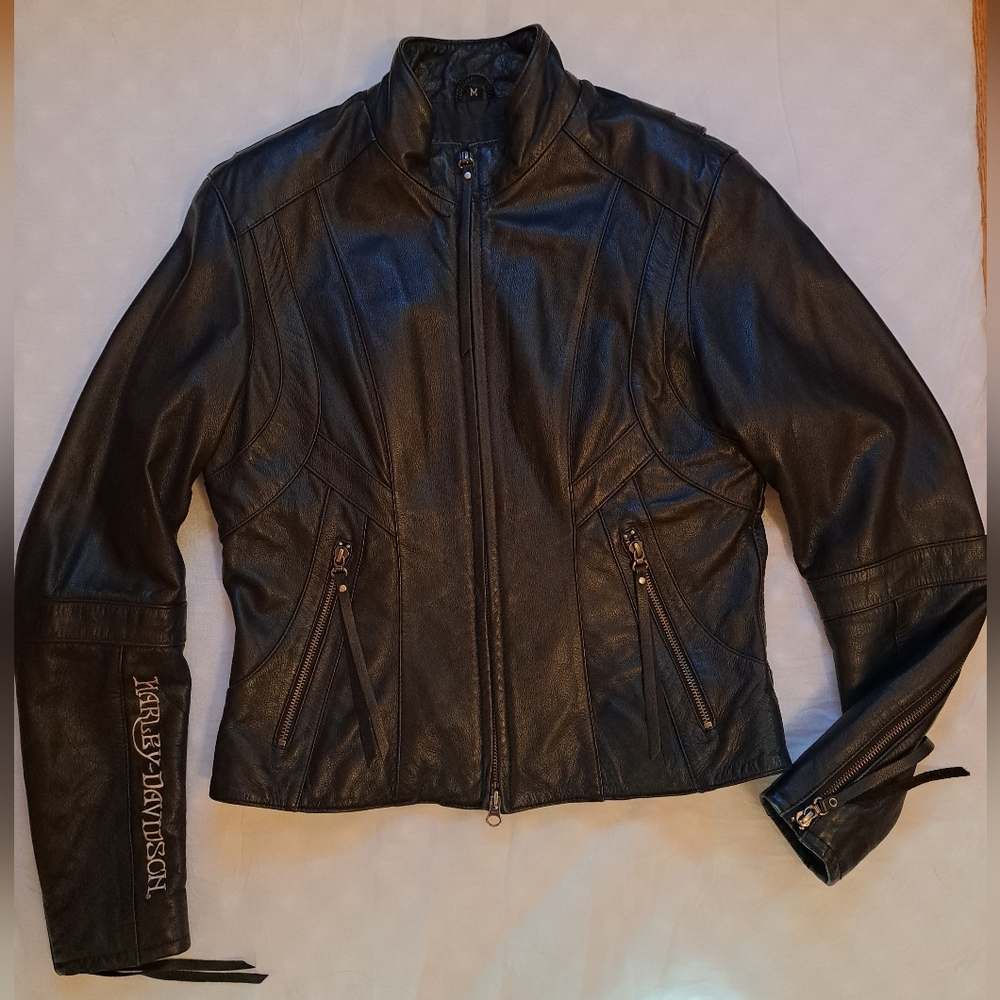 Harley-Davidson Black Leather Jacket Medium